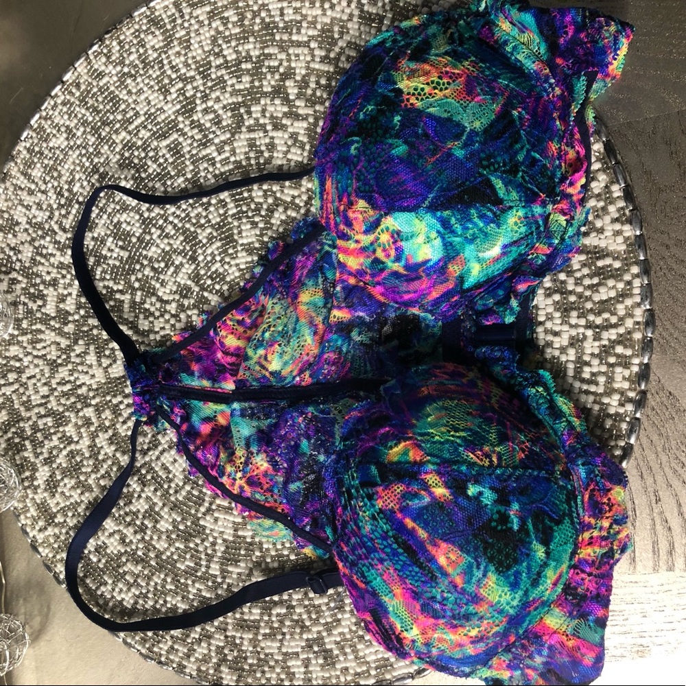 Colorful “Pink” Victoria Secret racerback bra 34A